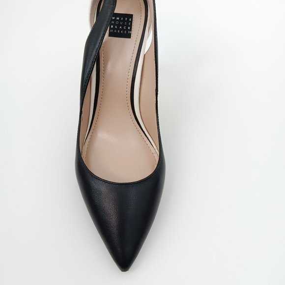 WHITE HOUSE BLACK MARKET WOMENS BLACK/WHITE PUMPS SIZE 9.5M - Picture 15 of 16